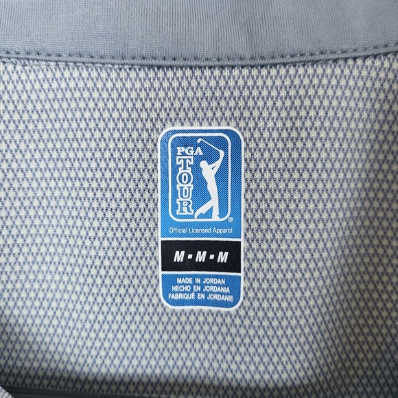 PGA Tour Polo Shirt Mens Large Gray Performance Golf Short Sleeve NEW - Picture 4 of 6